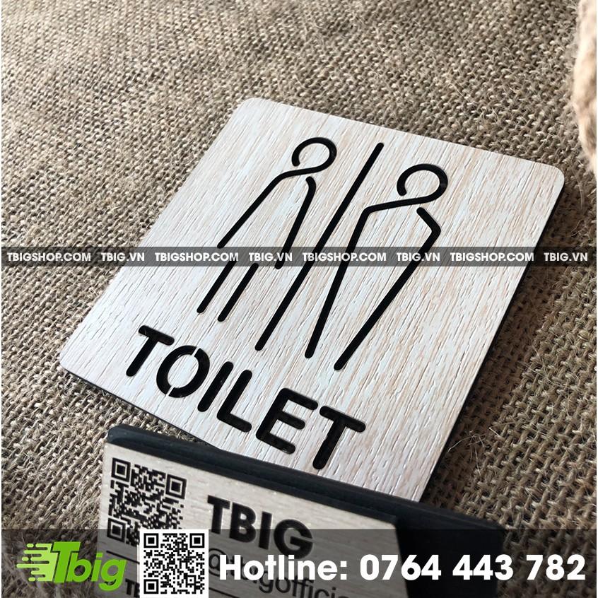 Bảng toilet Nam - Nữ đơn giản dán tường