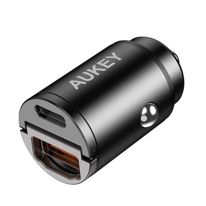 TẨU SẠC XE Ô TÔ 30W HỖ TRỢ PD VÀ QC AUKEY CC-A3 / CC-A4 - HÀNG NHẬP KHẨU