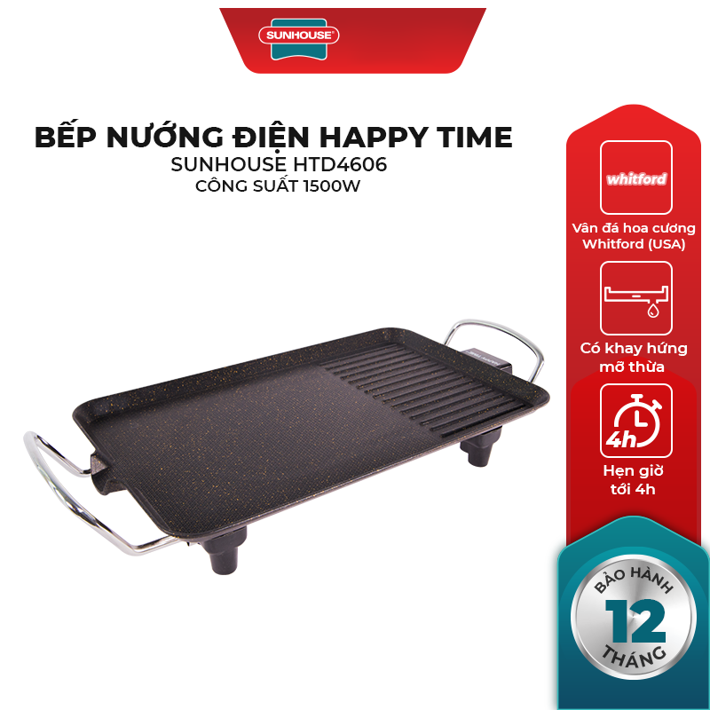 Bếp Nướng Điện Happy Time Sunhouse HTD4606 - Hàng chính hãng