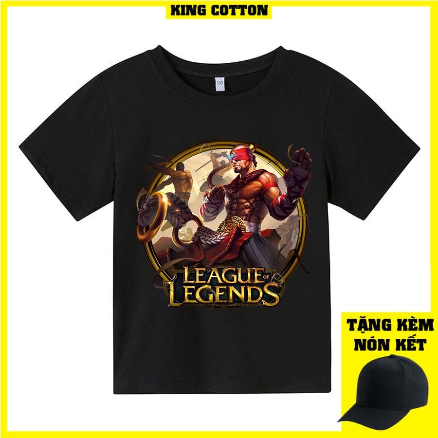 Áo thun trẻ em liên minh leesin Có size người lớn, King Cotton