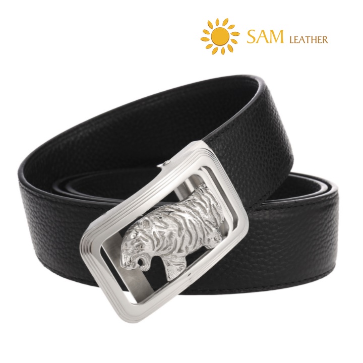 Dây Nịt Nam SAM Leather SFDN119 - Thắt Lưng Nam Da Bò Cao Cấp/ Mặt Khoá Thắt Lưng Inox Không Gỉ, Men's belts