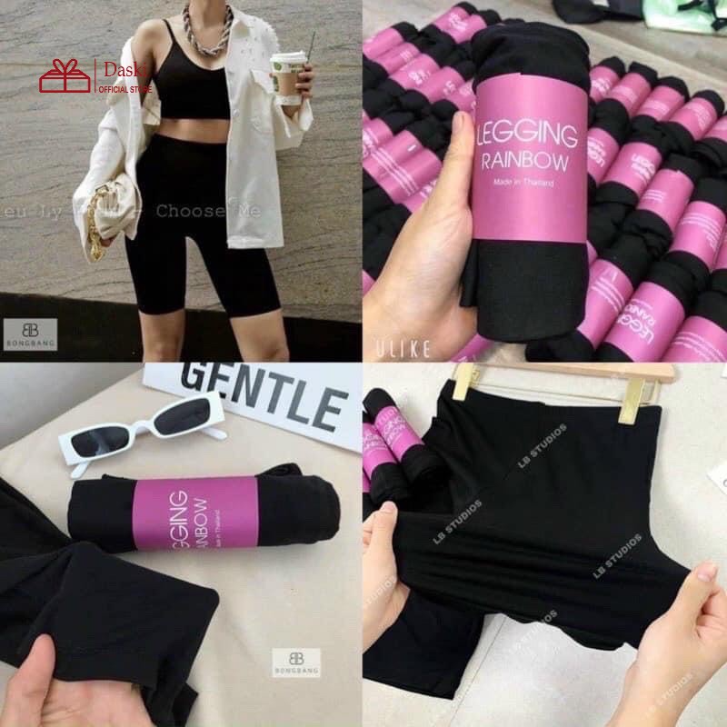 QUẦN Legging lỡ màu đen dưới 60kg Daski - quần lengging ngố trơn