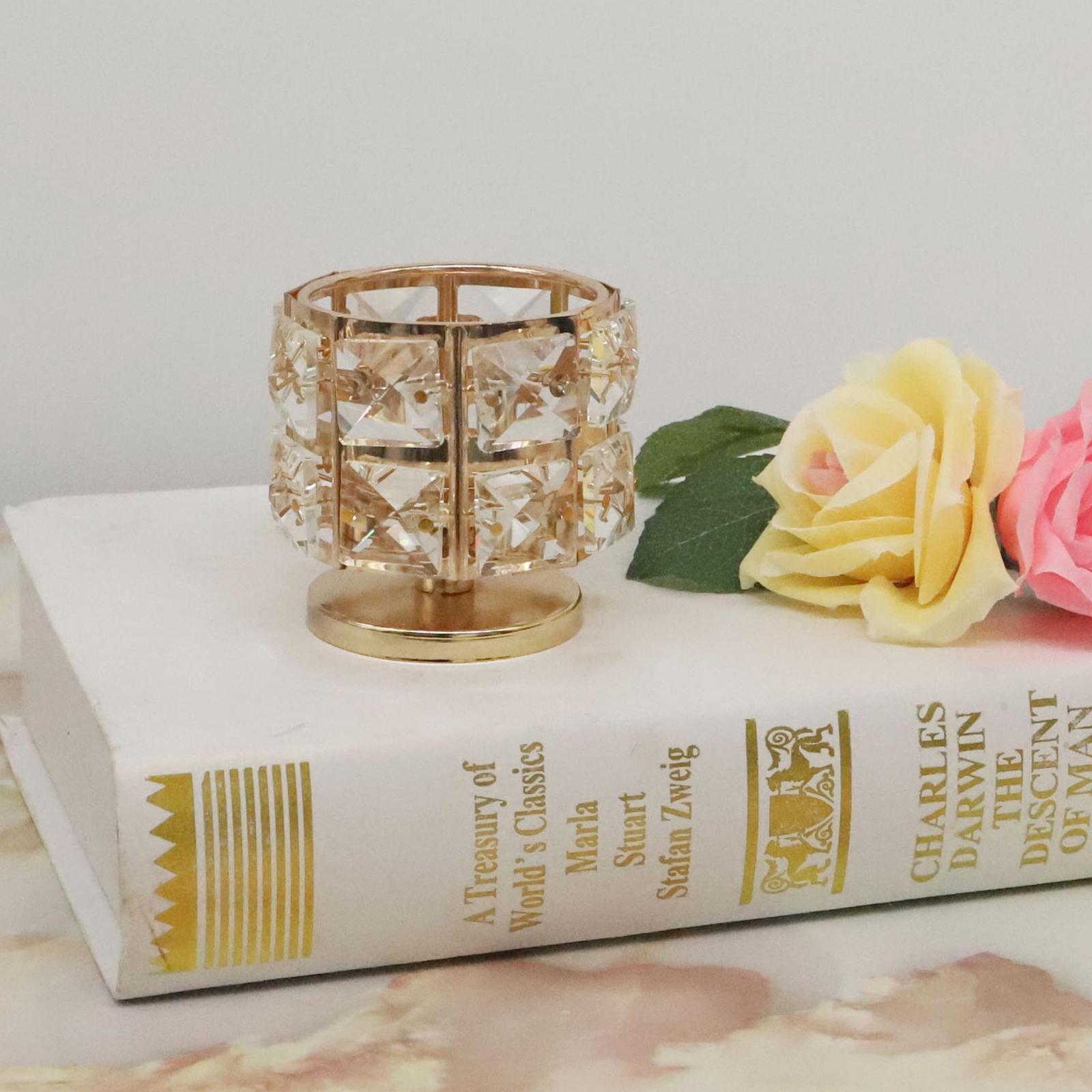3x Crystal Tealight Candle Holder Wedding Table Centerpiece