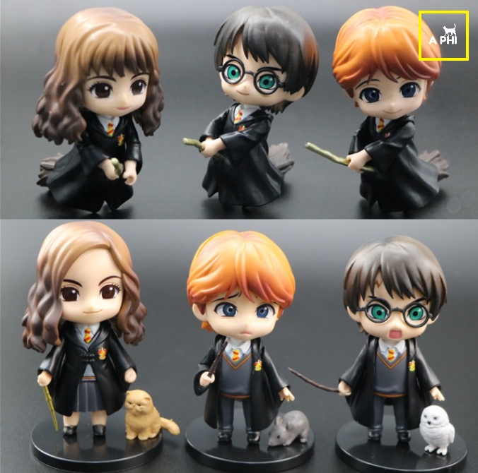 Mô hình Harry Potter, Hermione Granger, Ron 9cm