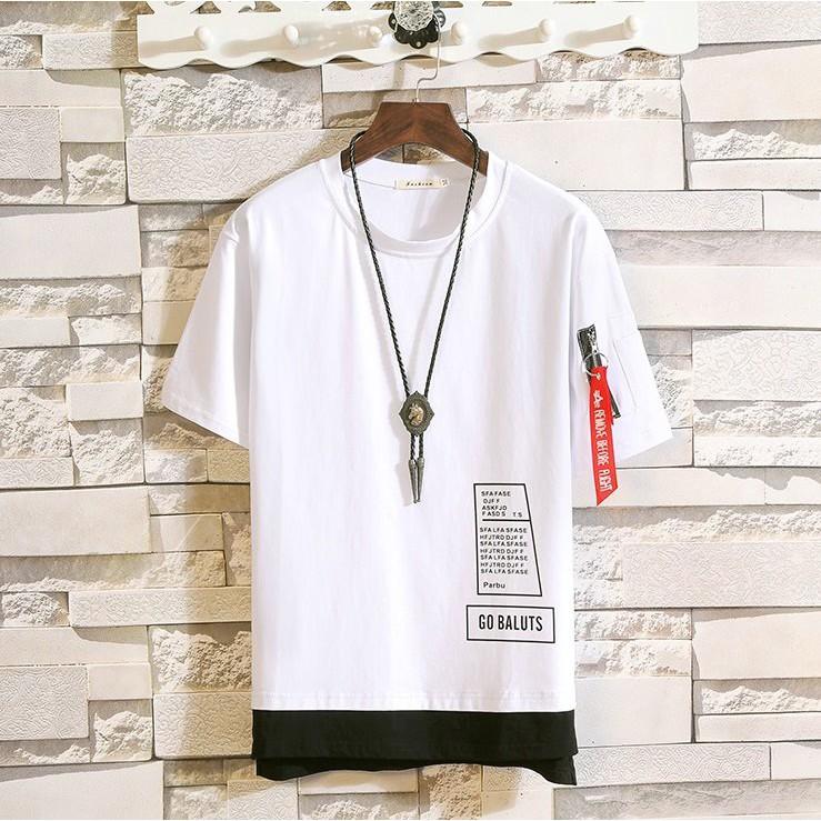 Áo thun unisex cotton thoáng mát dây đỏ
