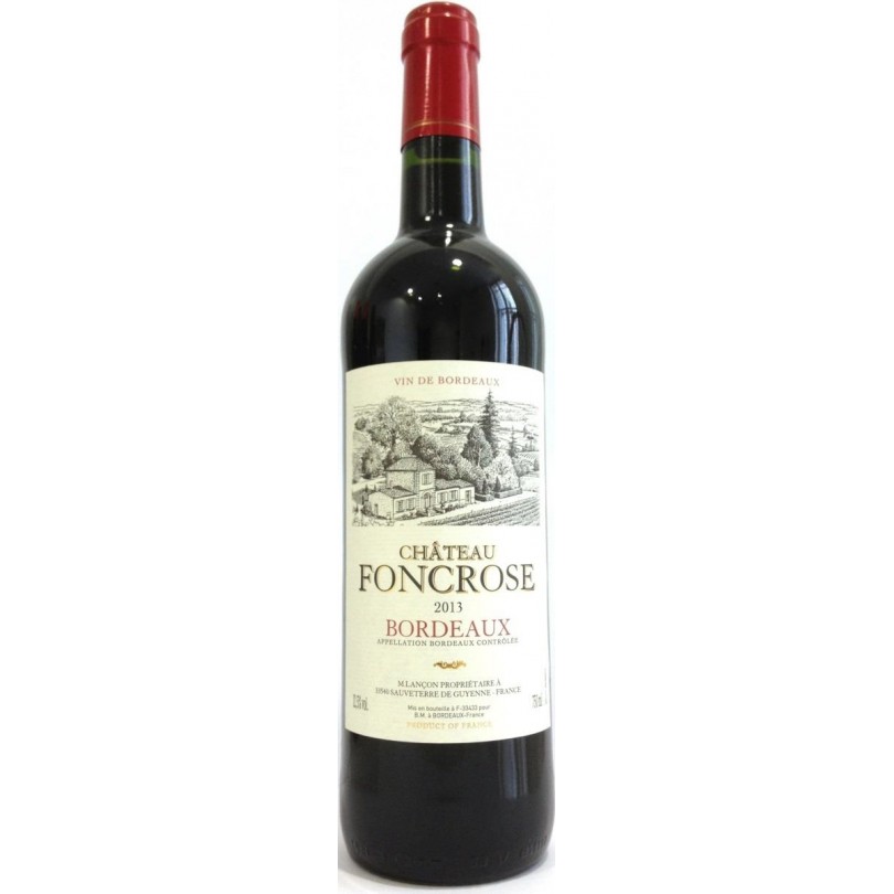 Rượu Vang Đỏ Pháp Chateau Foncrose Bordeaux AOC
Rouge 75cl