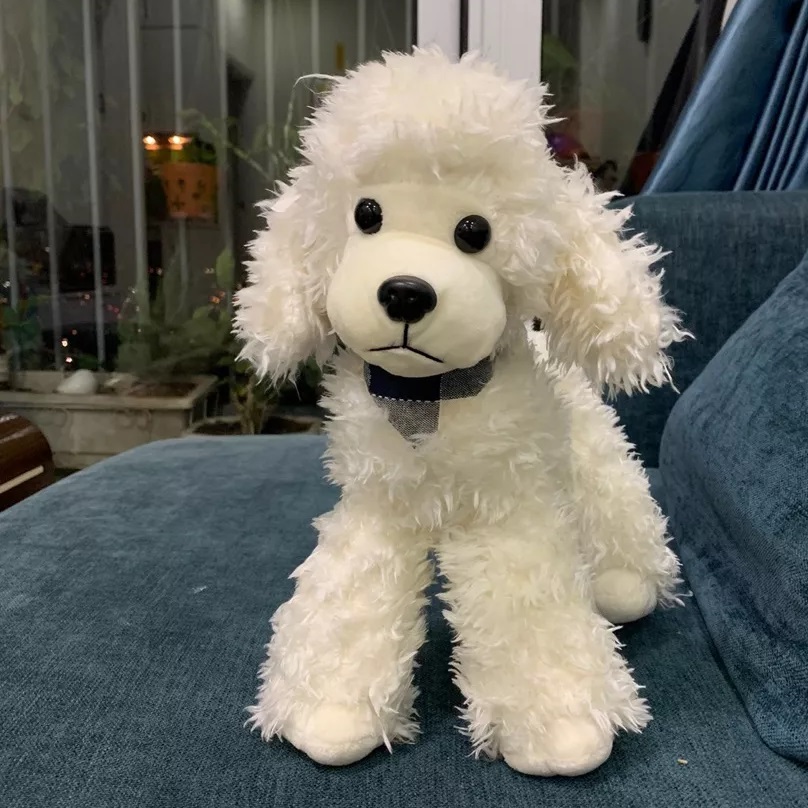 Gấu bông chó Poodle lông xù cao cấp, quà tặng thú nhồi bông hàng nhập khẩu