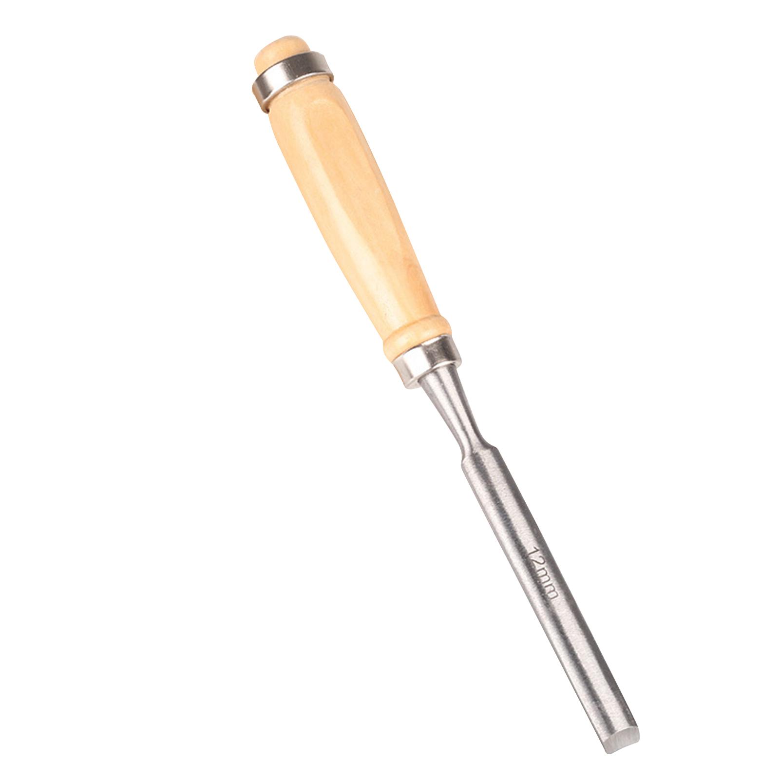 Bộ đục gỗ 4 cái cho thợ mộc, tay cầm bằng gỗ và có vòng thép