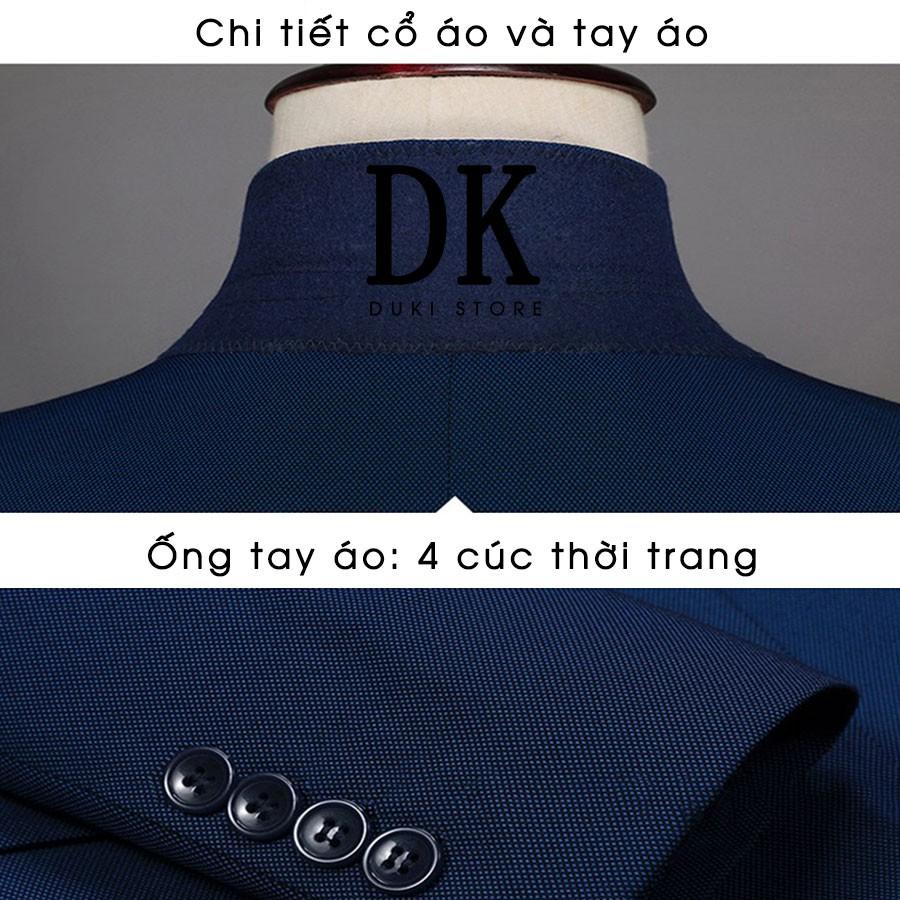Hàng cao cấp | Bộ vest nam màu xanh navy - DUKI STORE