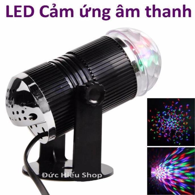 Đèn Led 7 Màu Cảm Ứng Nhạc Tự Xoay, karaoke, vũ trường (LA6179)