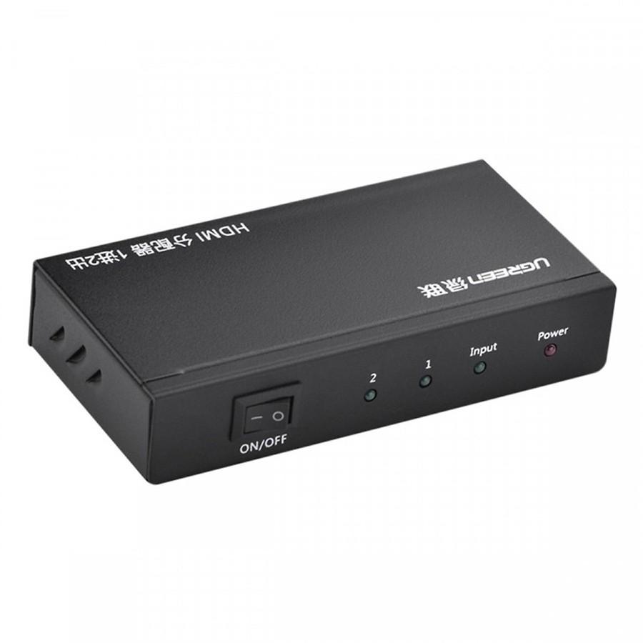 Ugreen 40201 - Bộ chia HDMI 1 vào 2 ra hỗ trợ Full HD chính hãng -Hàng Chính Hãng