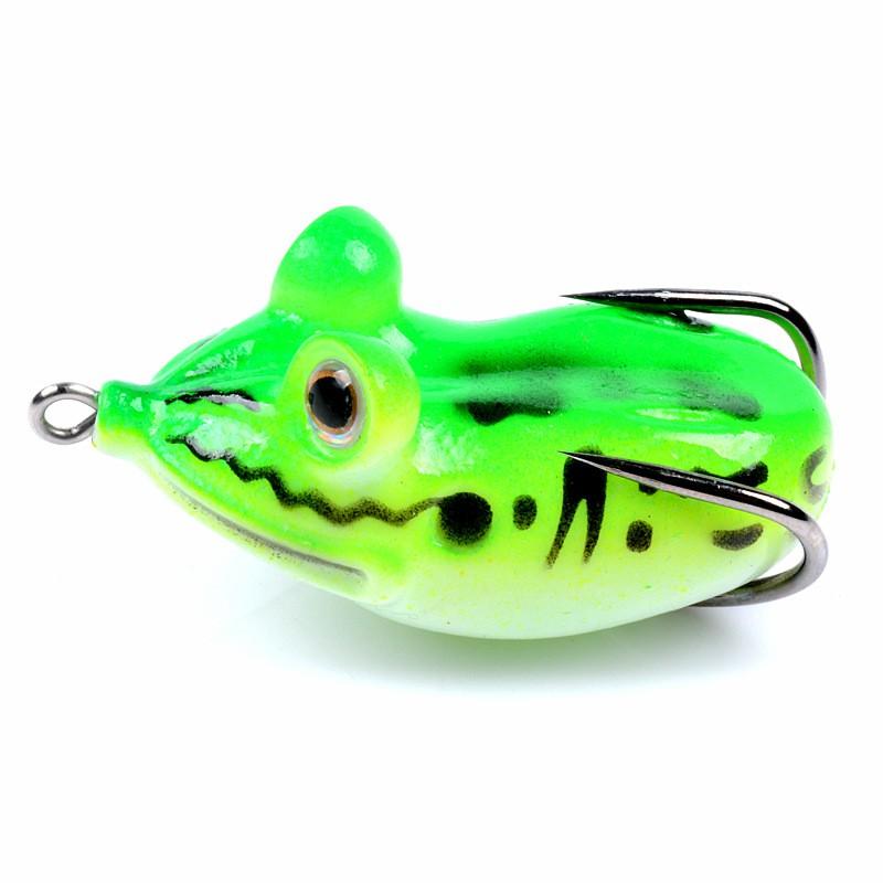 Mồi câu lure mồi câu cá lóc cá sộp 5.4cm 11.6g nhái hơi cao su dẻo MOI-9