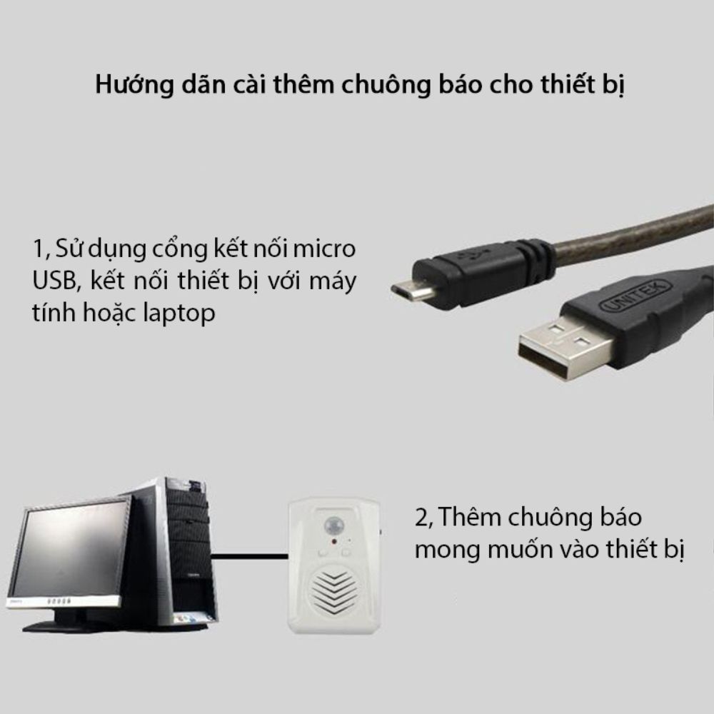 Chuông Cửa Báo Khách Tiếng Việt Cảm Biến Không Dây Homematic MSPIR01
