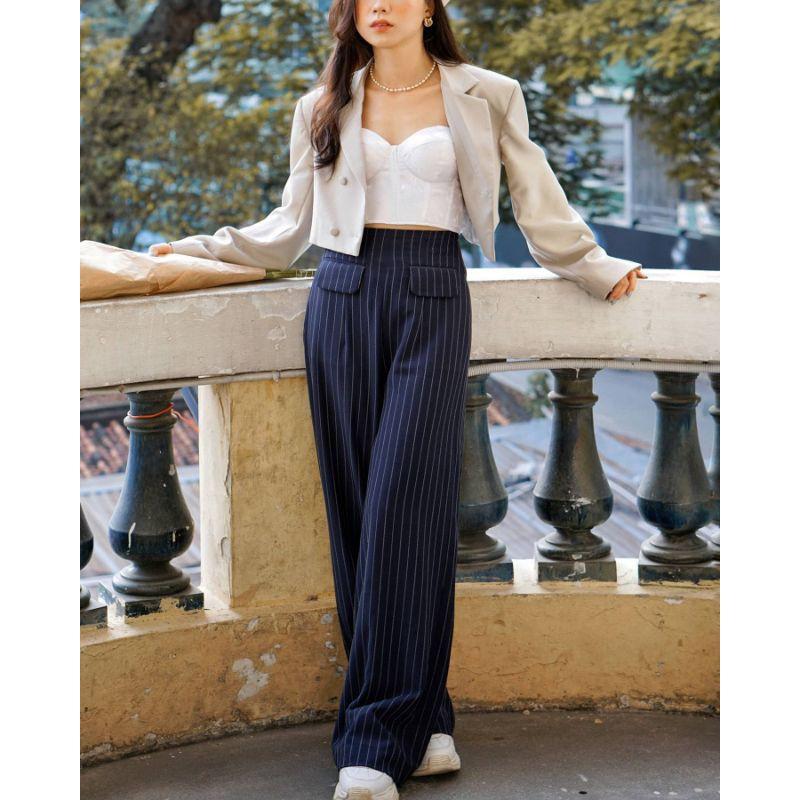 Quần CORSET TROUSERS dài ống rộng size tùy chỉnh eo
