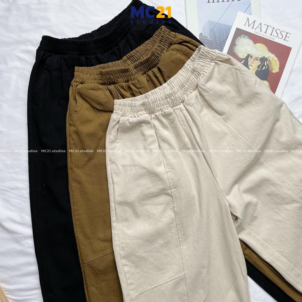 Quần kaki ống rộng MINION CLOTHING Unisex nam nữ dáng bo gấu lưng thun co giãn Ulzzang Streetwear Hàn Quốc Q3201
