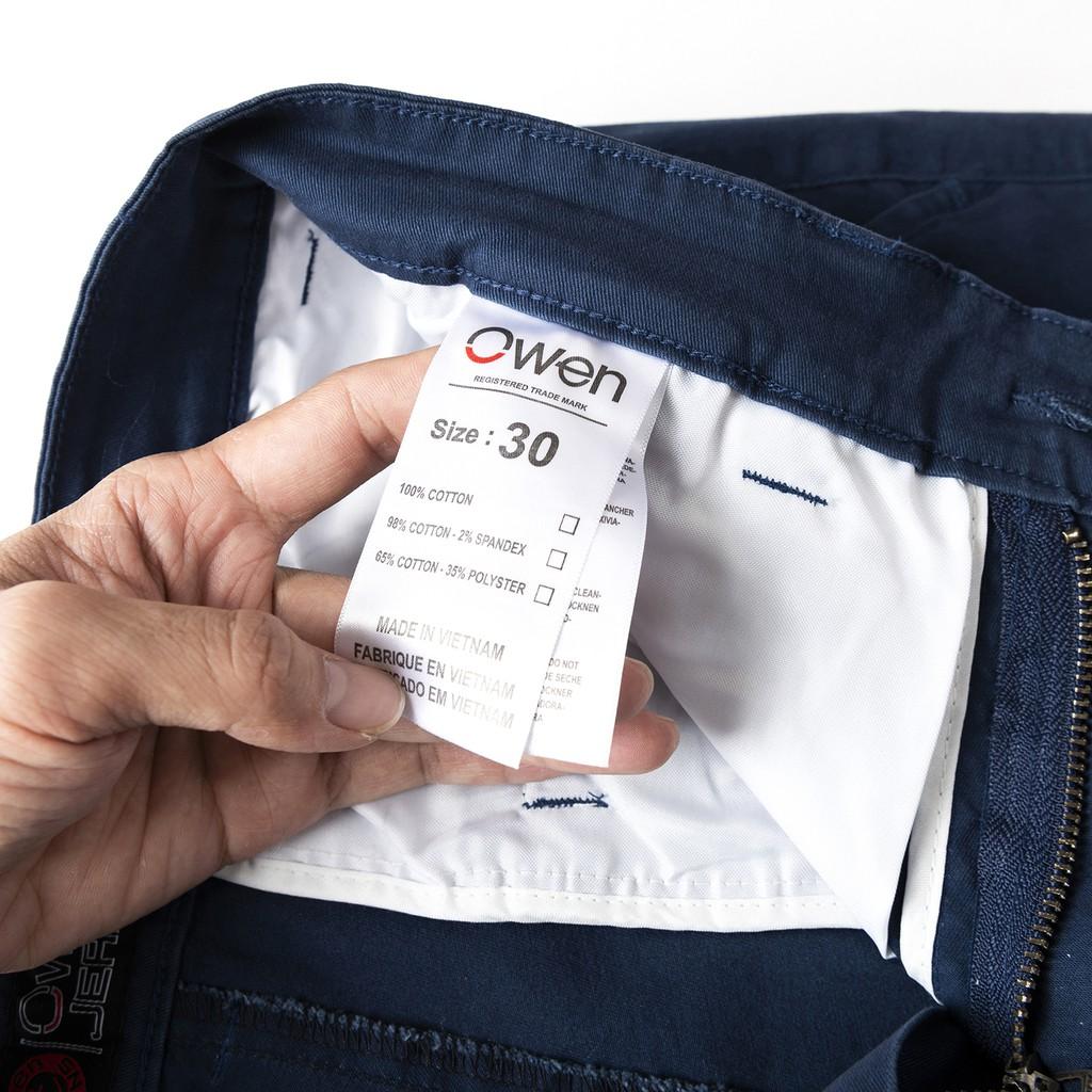 Quần short nam kaki Owen màu xám, chất liệu vải cotton cao cấp, co giãn, trẻ trung, dáng slimfit năng động