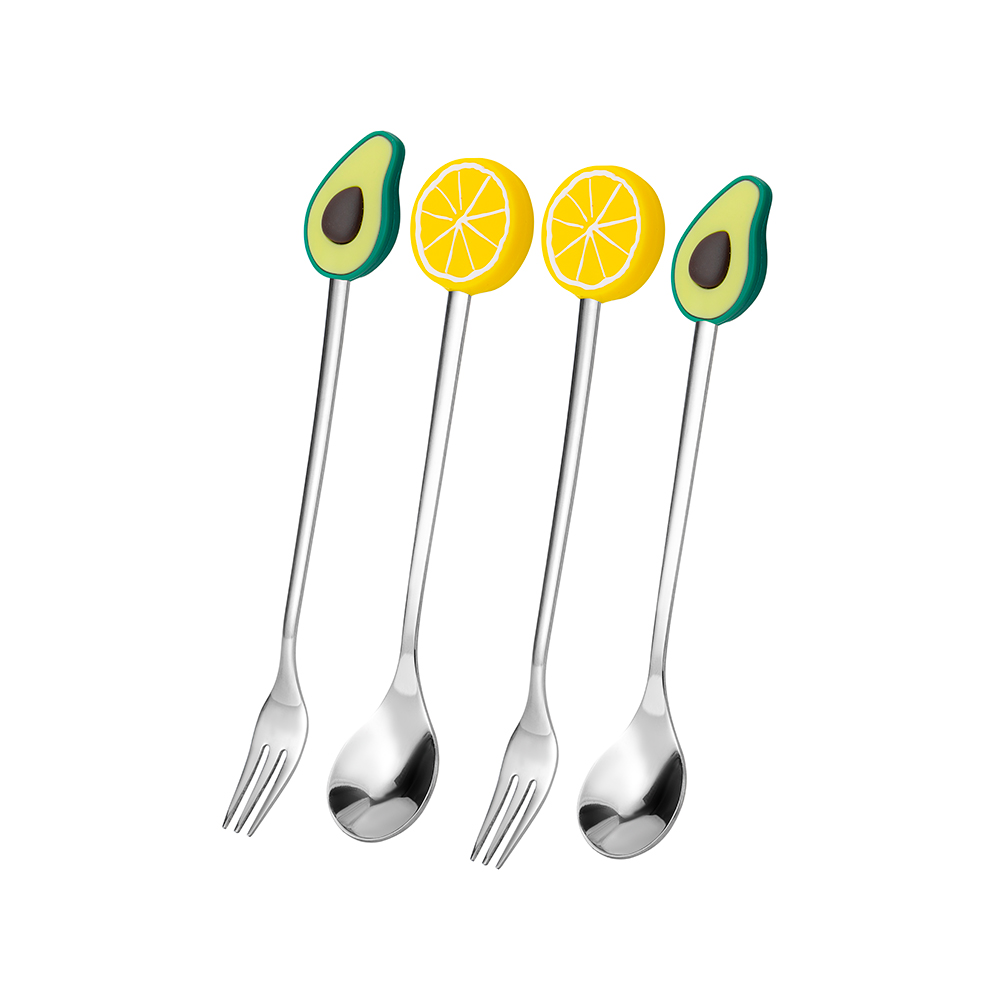 Bộ 4 Muỗng Nĩa Elmich EL2453 , Hàng Chính Hãng, Inox 304 Không Gỉ Cao Cấp, An Toàn Cho Bé - JoyMall