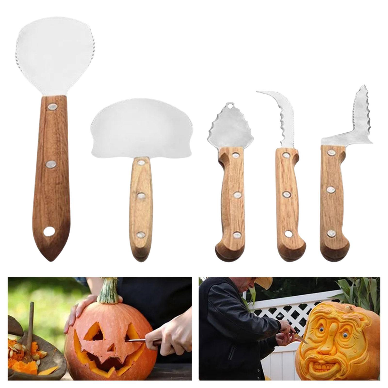 5x Halloween Pumpkin Carving Tools Sculpting Durable Multipurpose Tool Pumpkin Carver Carving Cutter for Holiday Home Beginner