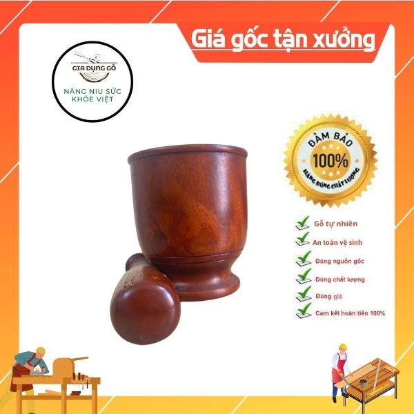 Bộ chày cối gỗ - chày cối giã cua,tỏi,hành,các loại hạt siêu tiện dụng - Đồ Dùng Bằng Gỗ 68
