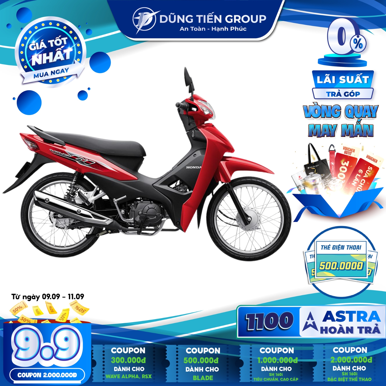 Xe Máy Honda Wave Alpha Tiêu Chuẩn 2024