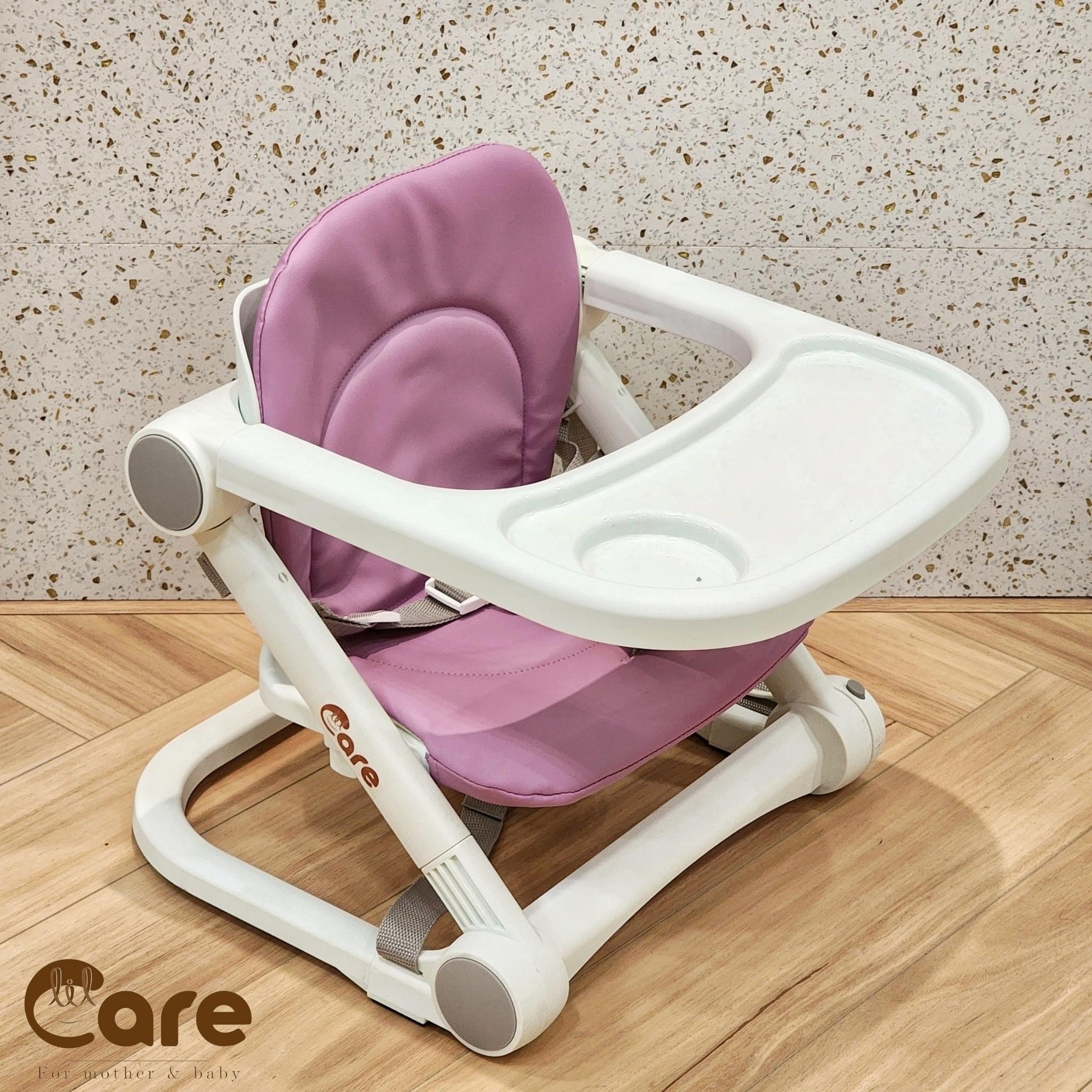 Ghế ăn dặm gấp gọn đa năng Lilcare, chất liệu nhựa PP chịu lực tốt, chống nước tối ưu, an toàn cho bé