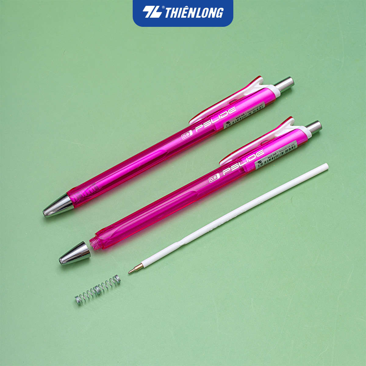 Combo 20 Bút Gel B Thiên Long GEL-B011 ngòi 0,5mm mực xanh đỏ đen kiểu dáng đơn giản có đệm mềm giúp cầm tay êm - Xanh