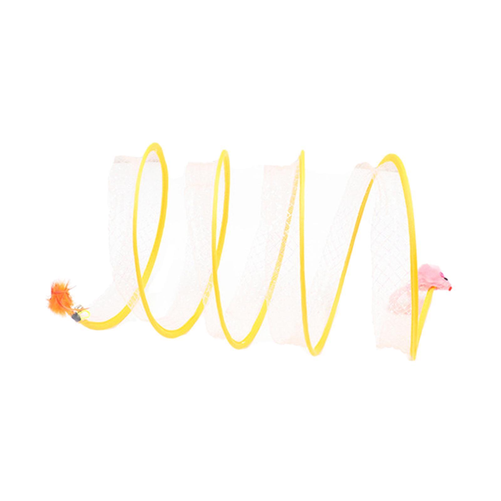 Folding Cat Tunnel Toy Collapsible Cat Tunnel Interactive Toy Portable for Kitty