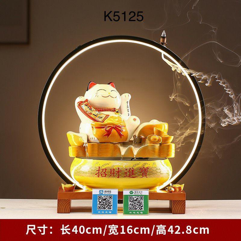 Thác phong thủy mèo thần tài