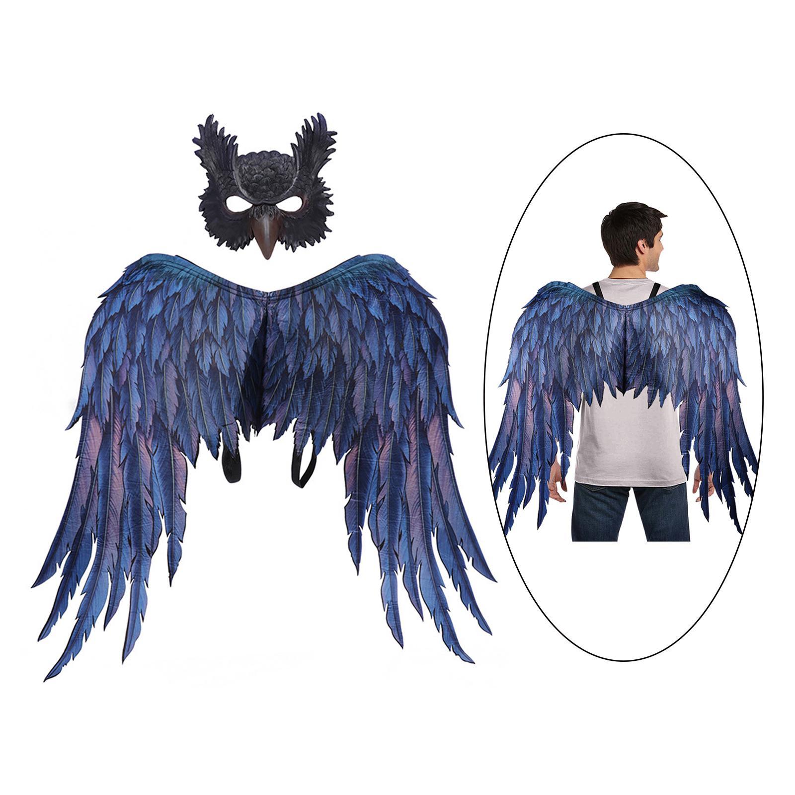 Halloween Cosplay Mask Costume Supplies Animal Owl Mask Wings for Decor