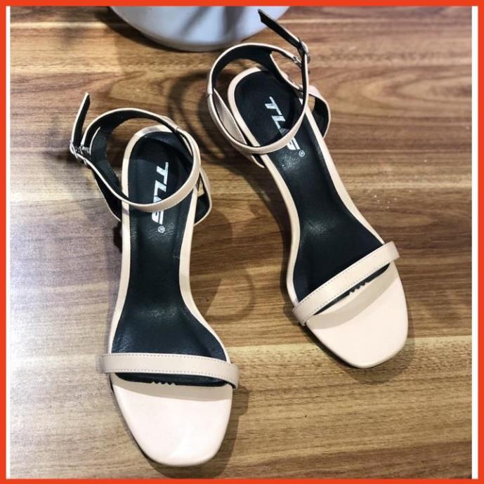 TLG Sandal cao gót nữ quai ngang hot trend 2020 trẻ trung 20824