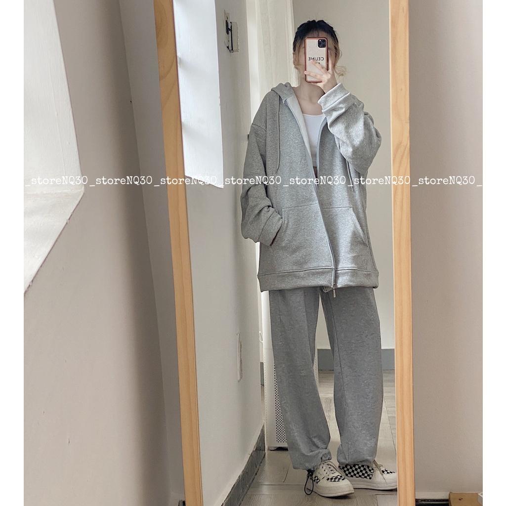 Áo Khoác Nỉ Hoodie Zip Form Rộng Nam Nữ Unisex