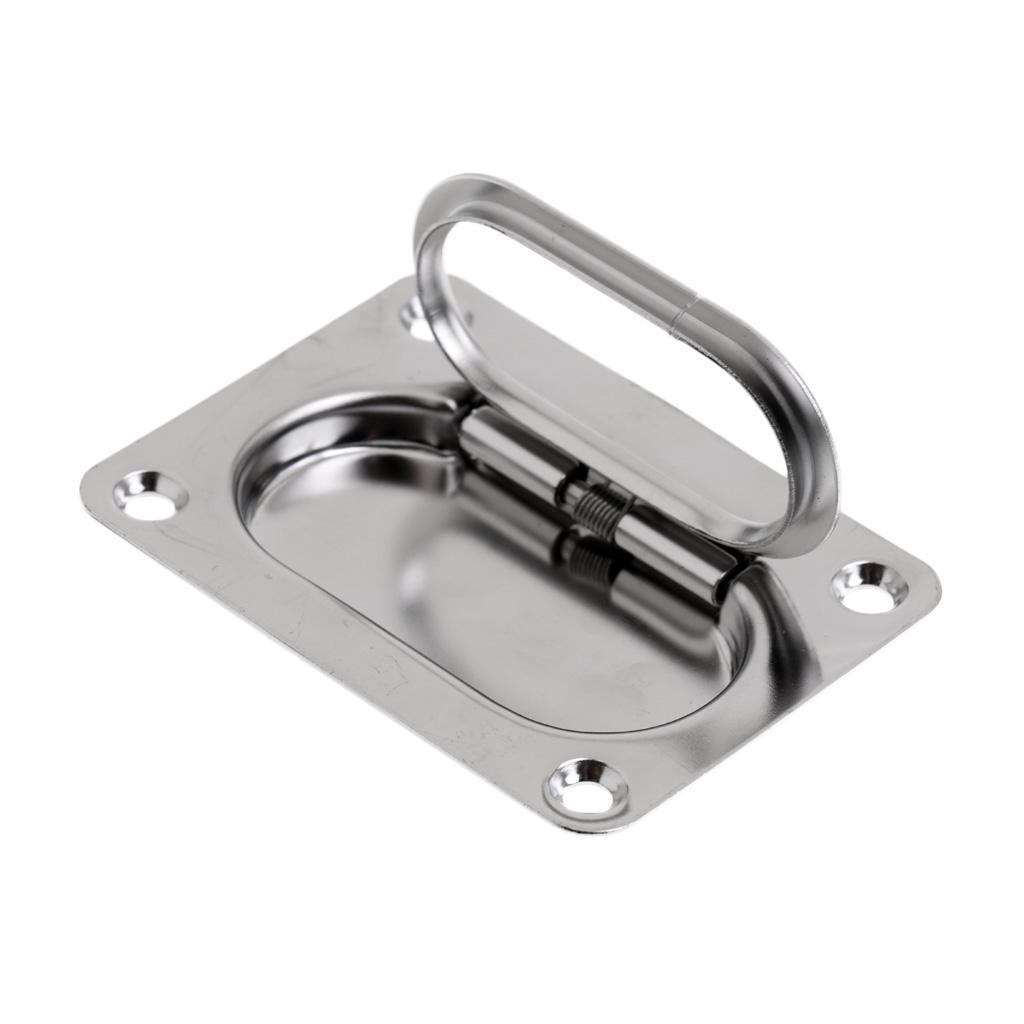 2pcs Stainless Steel Spring Lifting Recessed Pull Handle Marine Boat