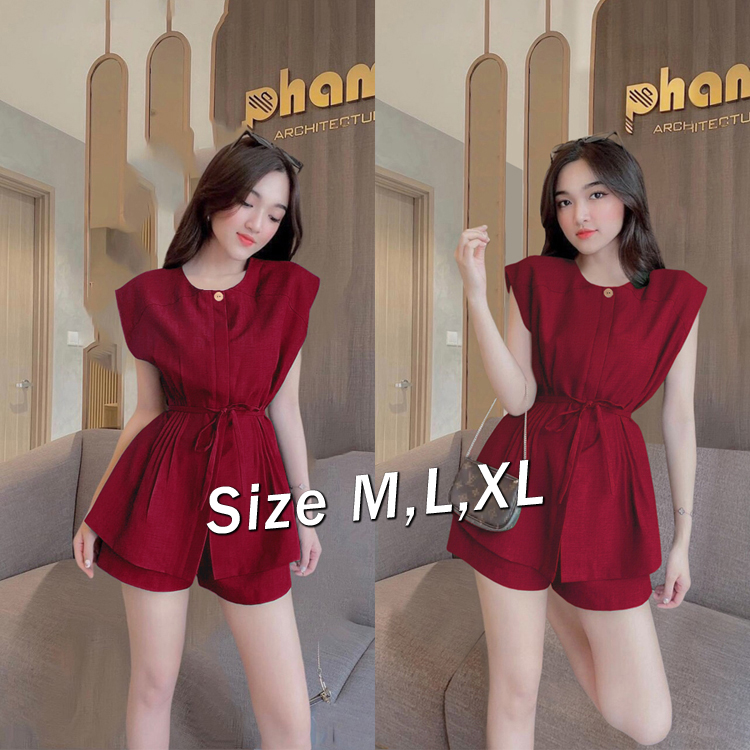 SÉT BỘ SHORT CỘT EO SANG CHẢNH
