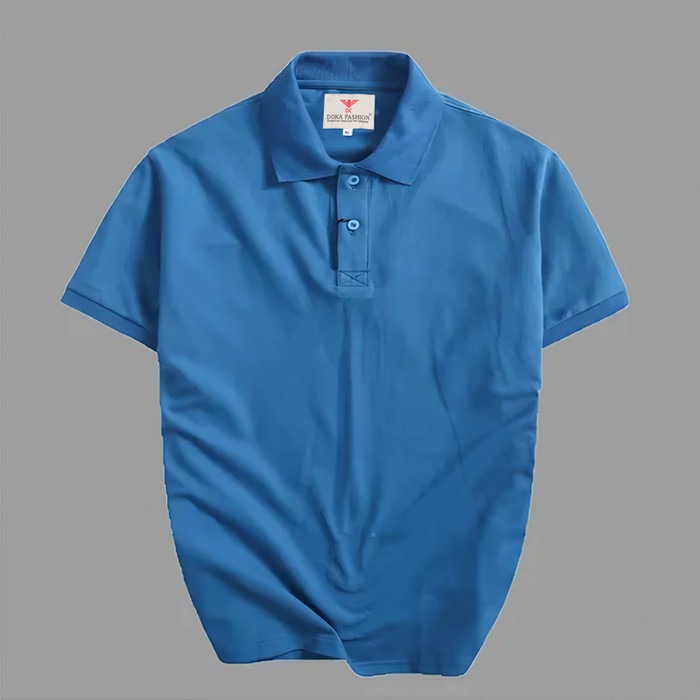 Áo Polo Nam Dokafashion Vải Cotton Cá Sấu Cao Cấp Xuất Xịn Dệt Bo Dày Dặn Chuẩn Form Áo Thun Cổ Bẻ Tay Ngắn - Doka Ezdb01 - Xxl - Xanh Dương