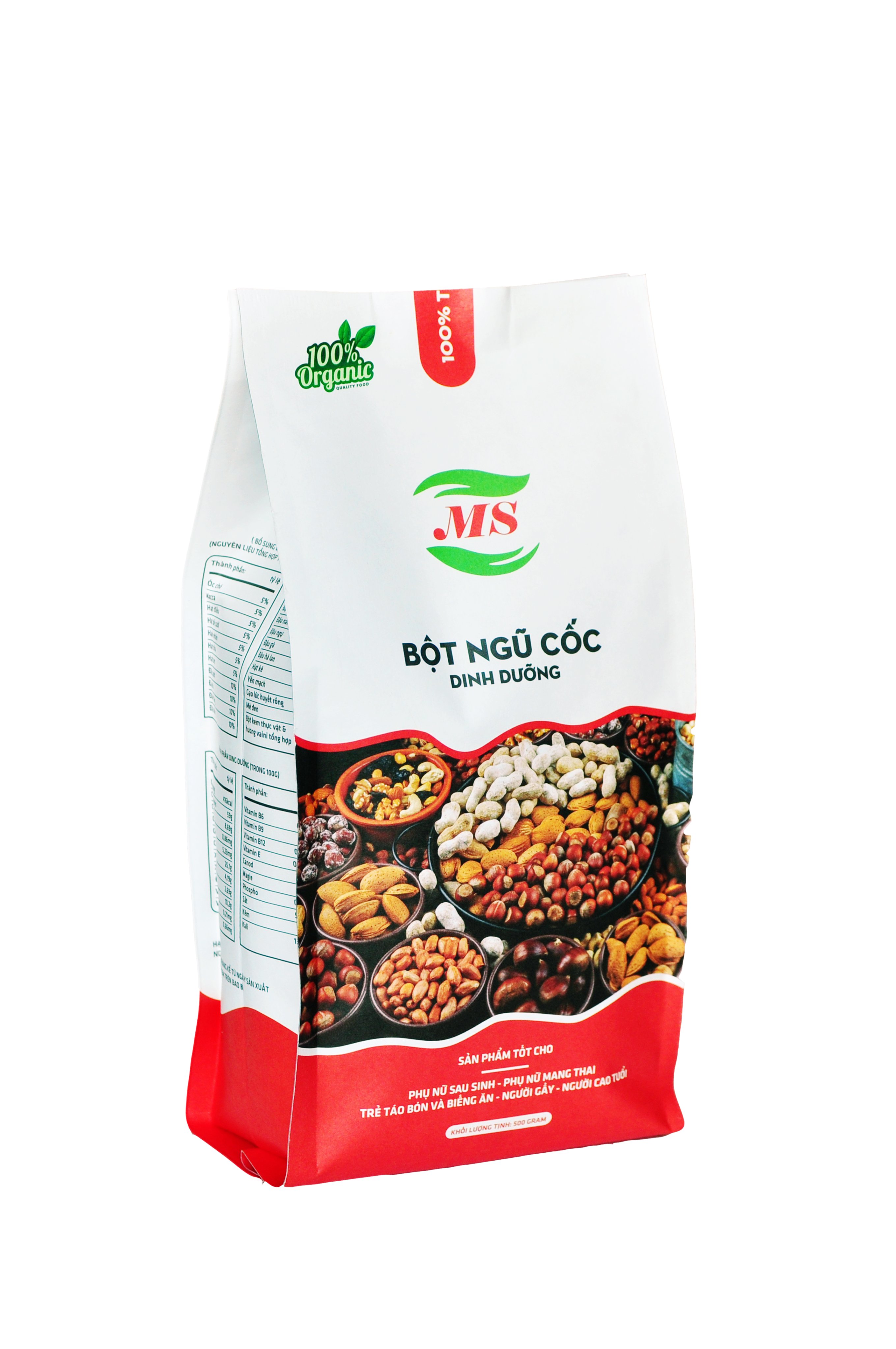 Ngũ cốc dinh dưỡng cao cấp - MS - (1kg/2 gói) - Bột ngũ cốc tăng cân, lợi sữa - 18 loại đậu & hạt