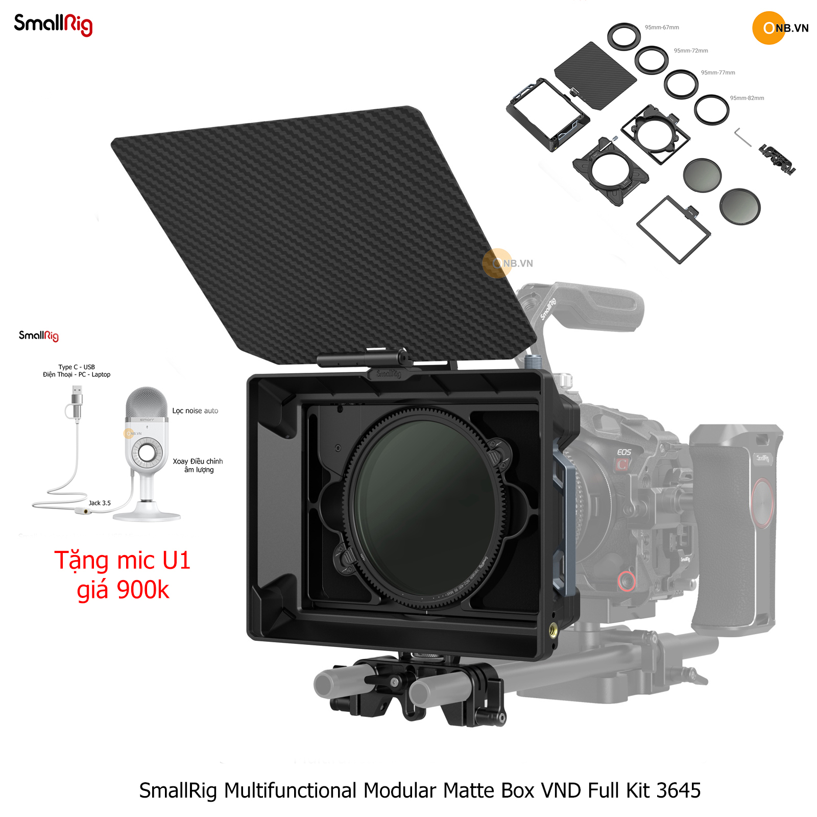 SmallRig Multifunctional Modular Matte Box VND Filter Full Kit 3645