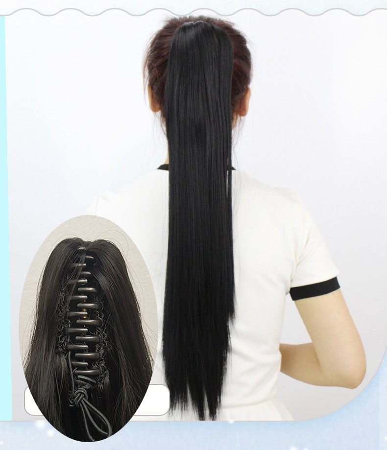 Ngoạm tóc giả thẳng dài 60cm N159 ❤️FREESHIP❤️ tóc giả ngoạm kẹp, quặm tóc giả, ngoạm tóc giả