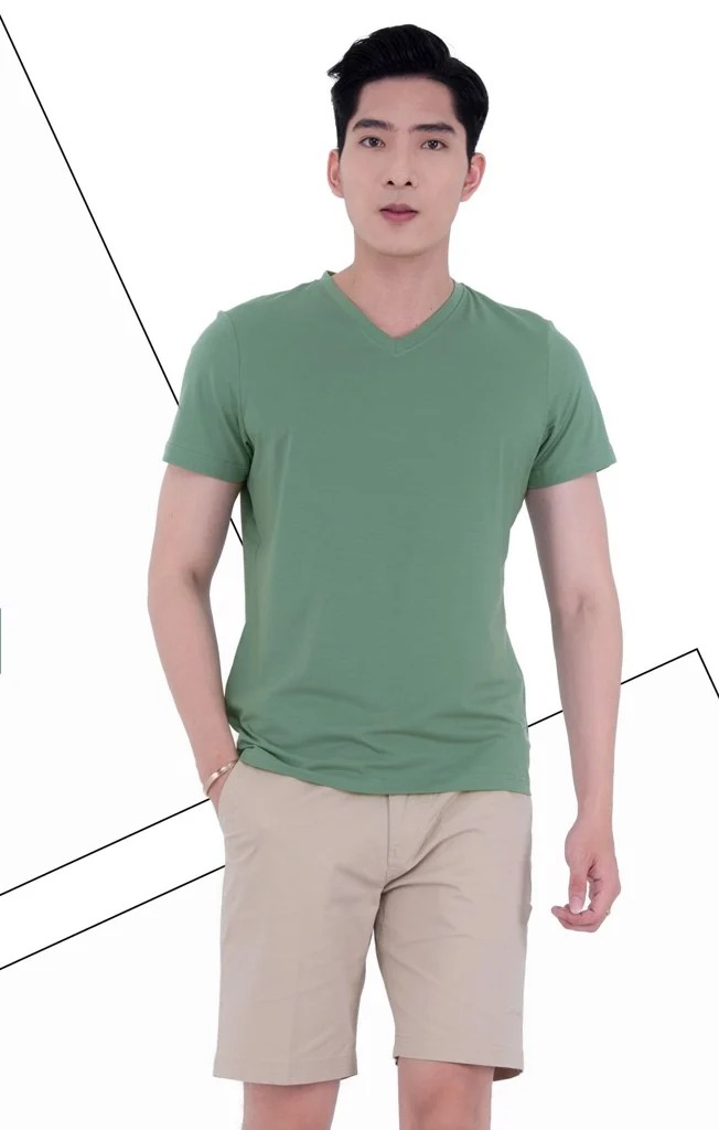 Áo phông nam cổ tim May 10 mã 140120195 màu Đậu 50