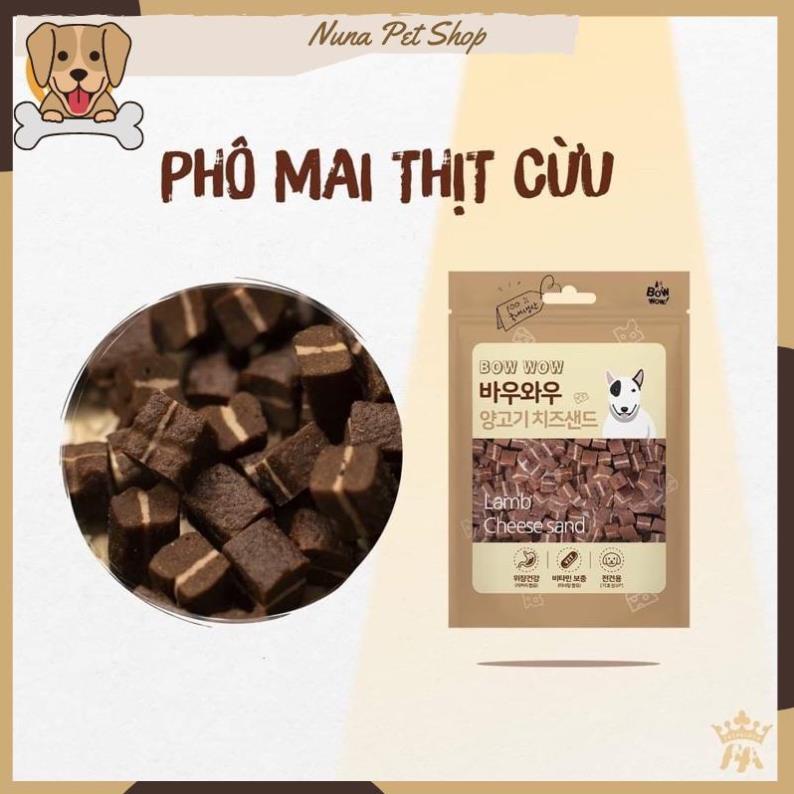 Phomai thịt cừu Bowwow - Phô mai cho chó mèo, giàu protein và canxi, chăm sóc xương khớp (Gói 100g)