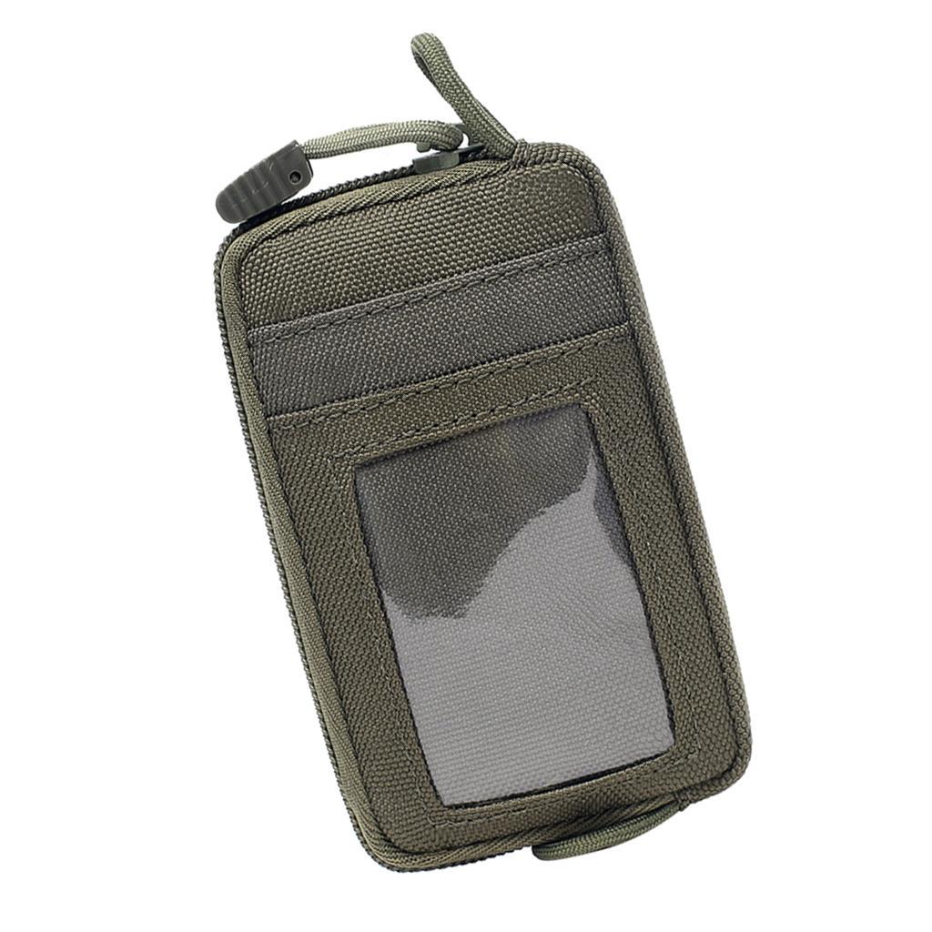 Nylon Waterproof Sport  Bag Hiking Belt Zipper Pouch Wallet Black