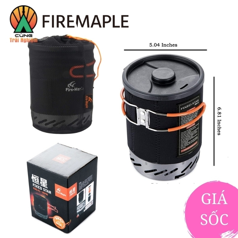 Bếp Cắm Trại Kèm Nồi Fire Maple chuyên dụng cho nấu ăn cá nhân ngoài trời FMS-X1