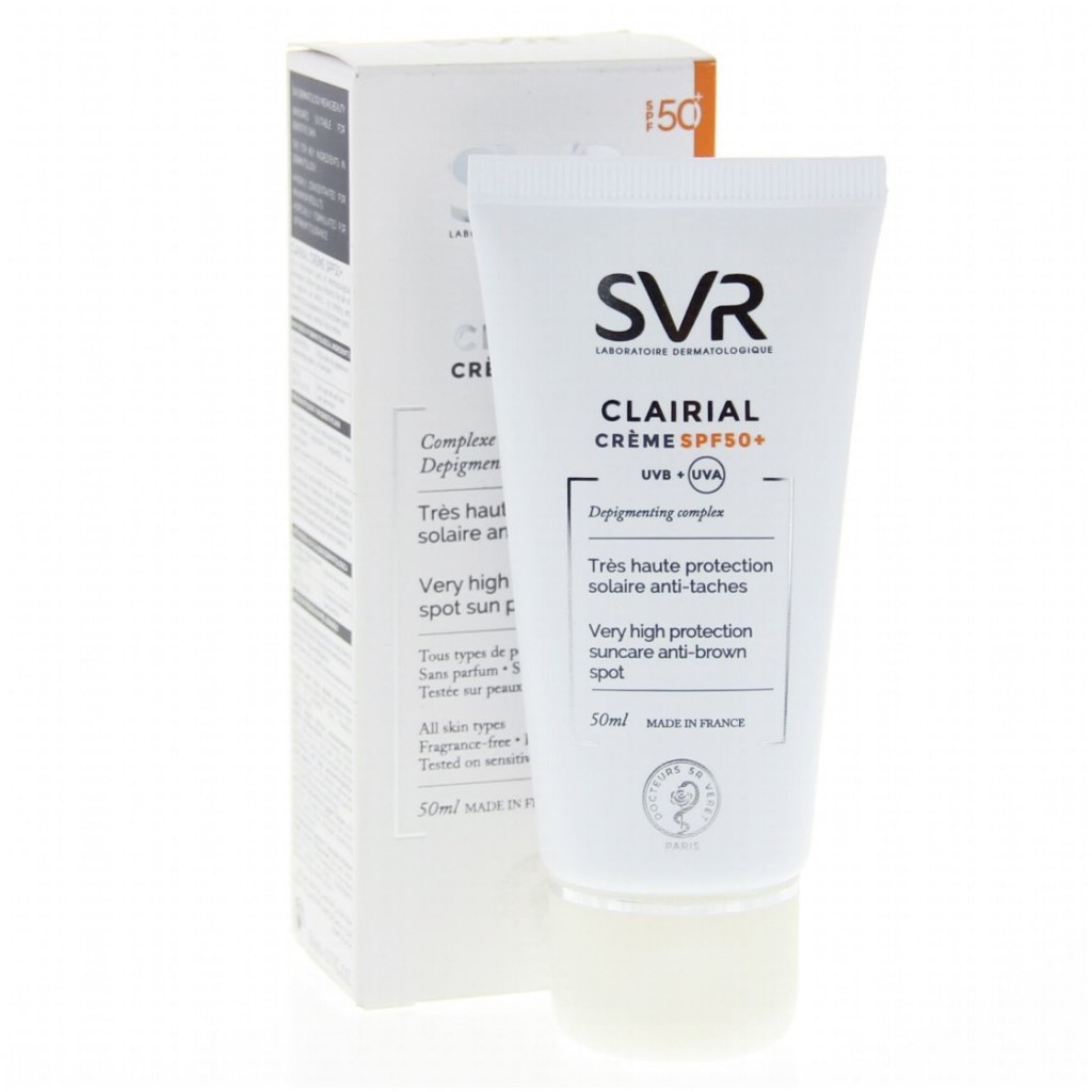 Kem Làm Mờ Vết Nám Và Chống Nắng SPF 50 SVR Clairial Crème SPF 50+ Tuýp 50ml - CSPF50