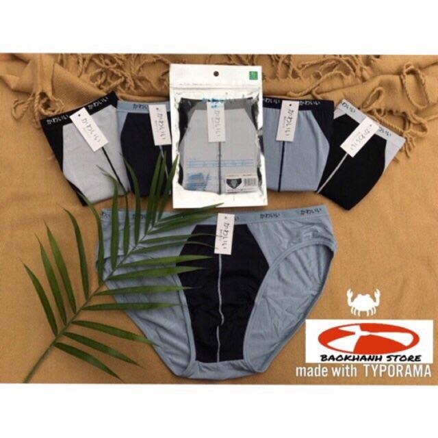 5 quần sịp nam xuất nhật 100% cotton kèm túi zip kiểu tam giác .