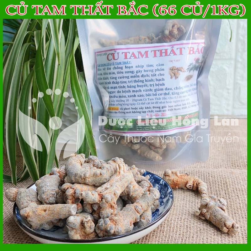 1kg Củ Tam Thất Bắc loại 66 củ/1kg loại 1