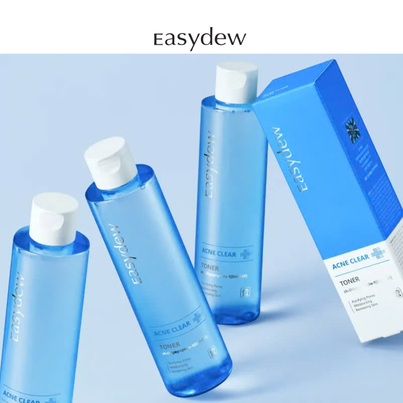 Nước cân bằng làm sạch tẩy tế bào chết nhẹ nhàng giúp thông thoáng lỗ chân lông Easydew Acne Clear Toner 200ml