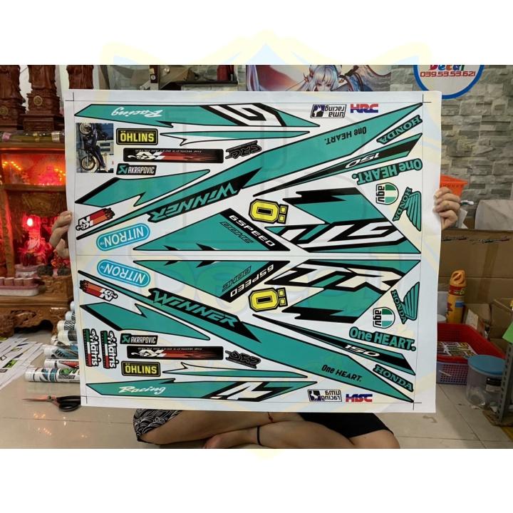 Tem rời xe winner gtr xanh đen