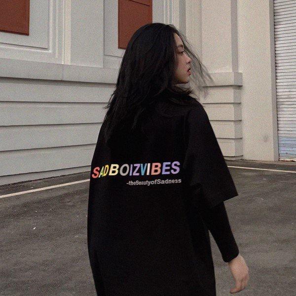Áo thun unisex tay lỡ Sadboiz Sad Boiz 7 màu SADBOIZ SADBOIZVIBES || Hany shop