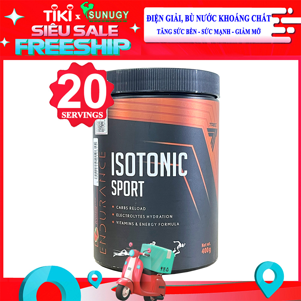 Thực phẩm tăng sức bền Isotonic Sport của Trec hộp 400gam bổ sung năng lượng, giảm mệt mỏi, cân bằng nước và điện giải