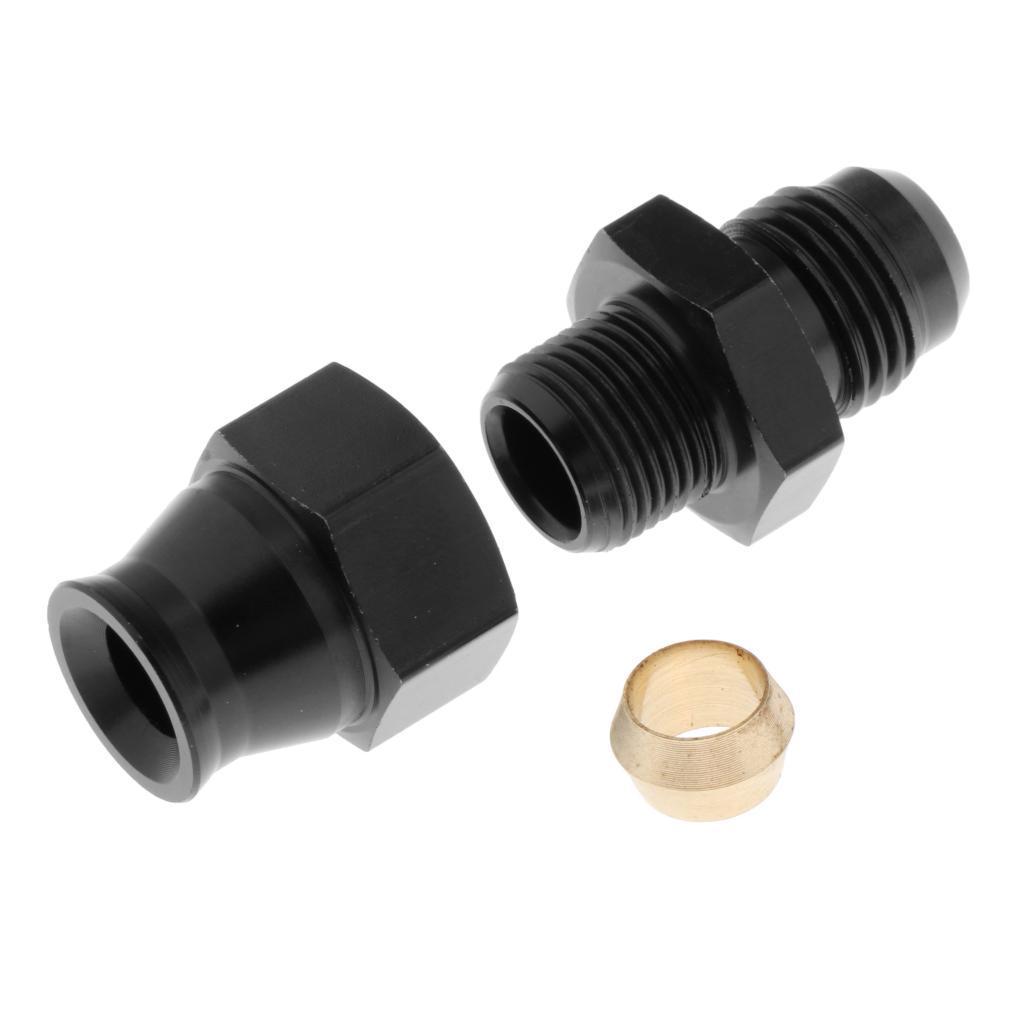 6-12pack 6AN  Male to 5/16" 8mm Fuel Hose Line Tube Straight Fitting Adapter