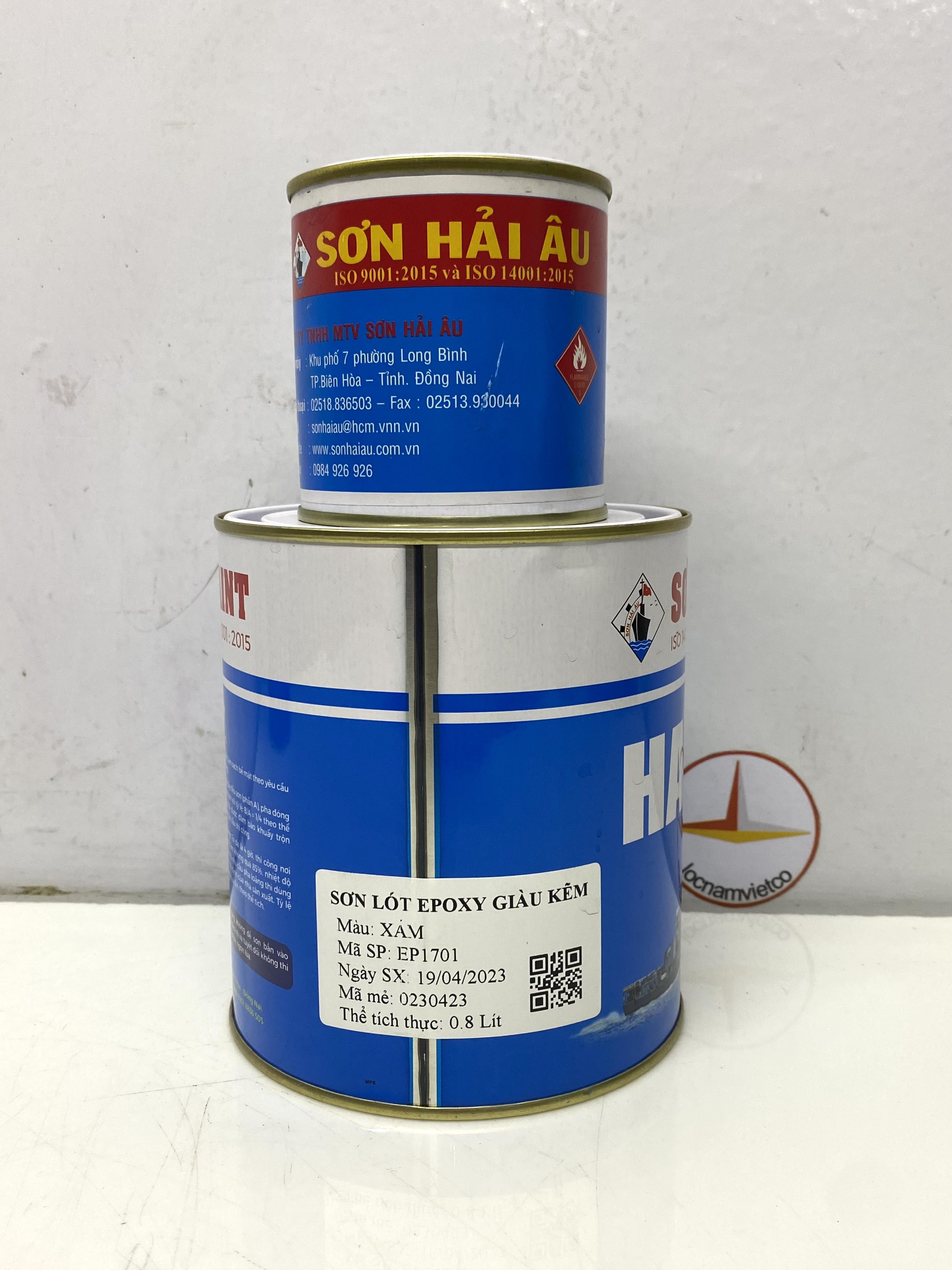 Sơn epoxy lót giàu kẽm Hải Âu EP701 1L/Bộ